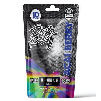 Pure Relief HHC / Delta-9-THC Gummies – Acai Berry UK