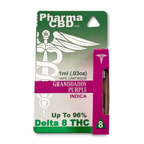 PharmaCBD Granddaddy Purple Delta 8 THC UK Vape Cartridge